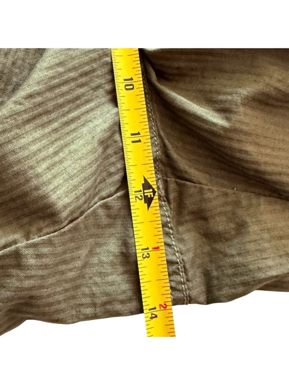 J Jill Shorts Size 18 Green Striped Genuine Fit Below Waist Relaxed Fit Cotton - Picture 15 of 15